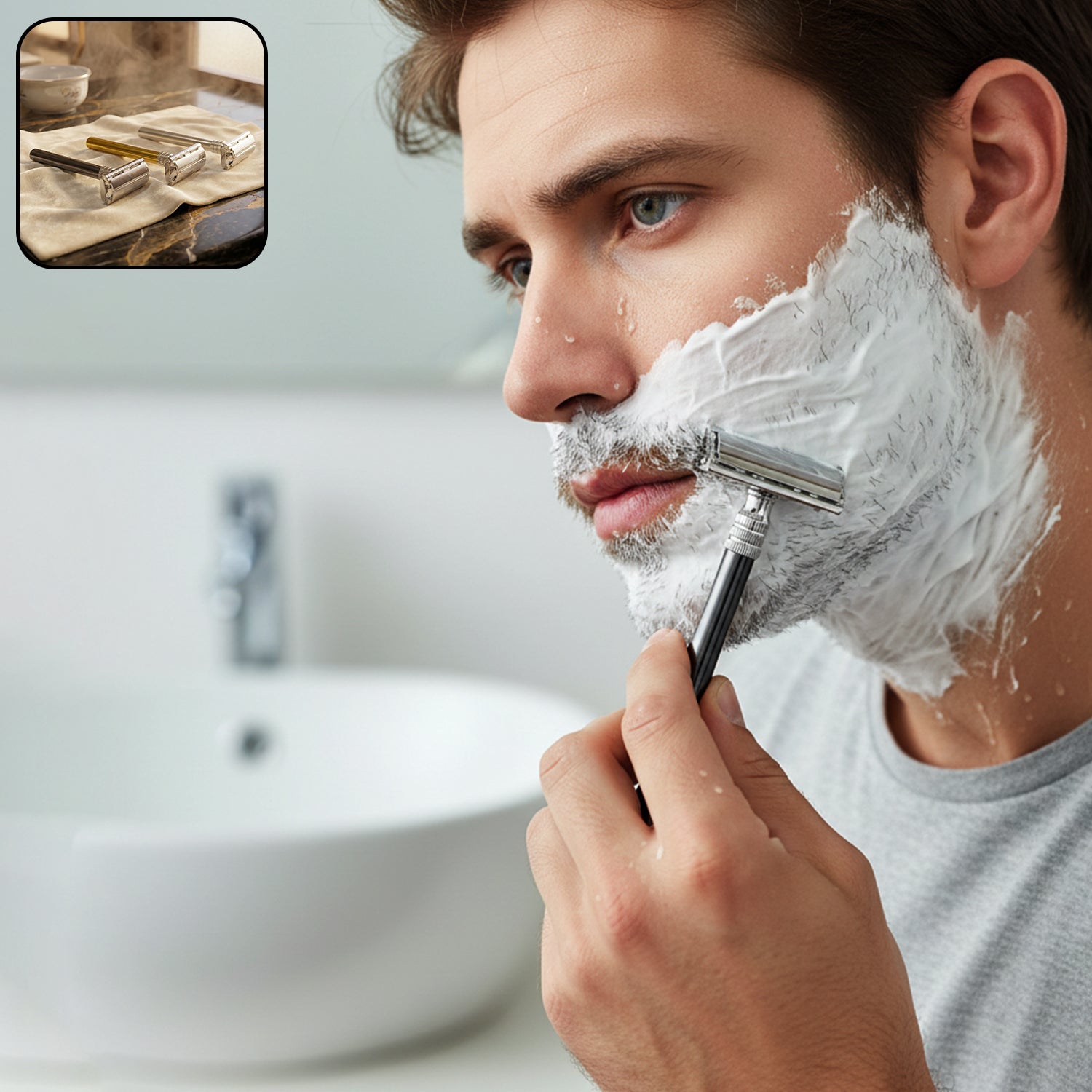 Classic Double Edge Shaving Razor For Men (1 Pc Mix Color)