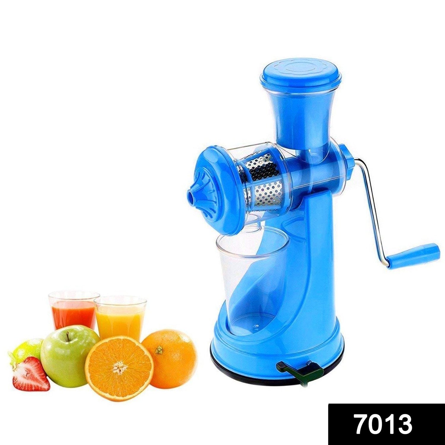 7013 Manual Fruit Vegetable Juicer With Strainer (Multicolour)