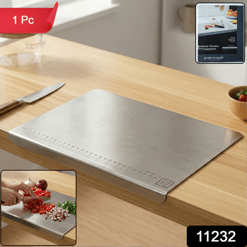 Stainless Steel Chopping Board 35.5x29 Cm 1mm Thickness 1 Pc