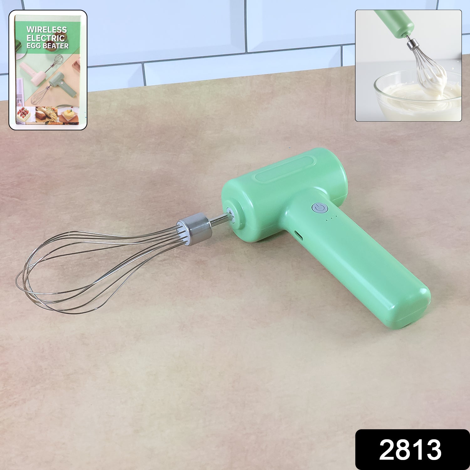 Cordless Electric Whisk  Egg Beater - (1 Pc)