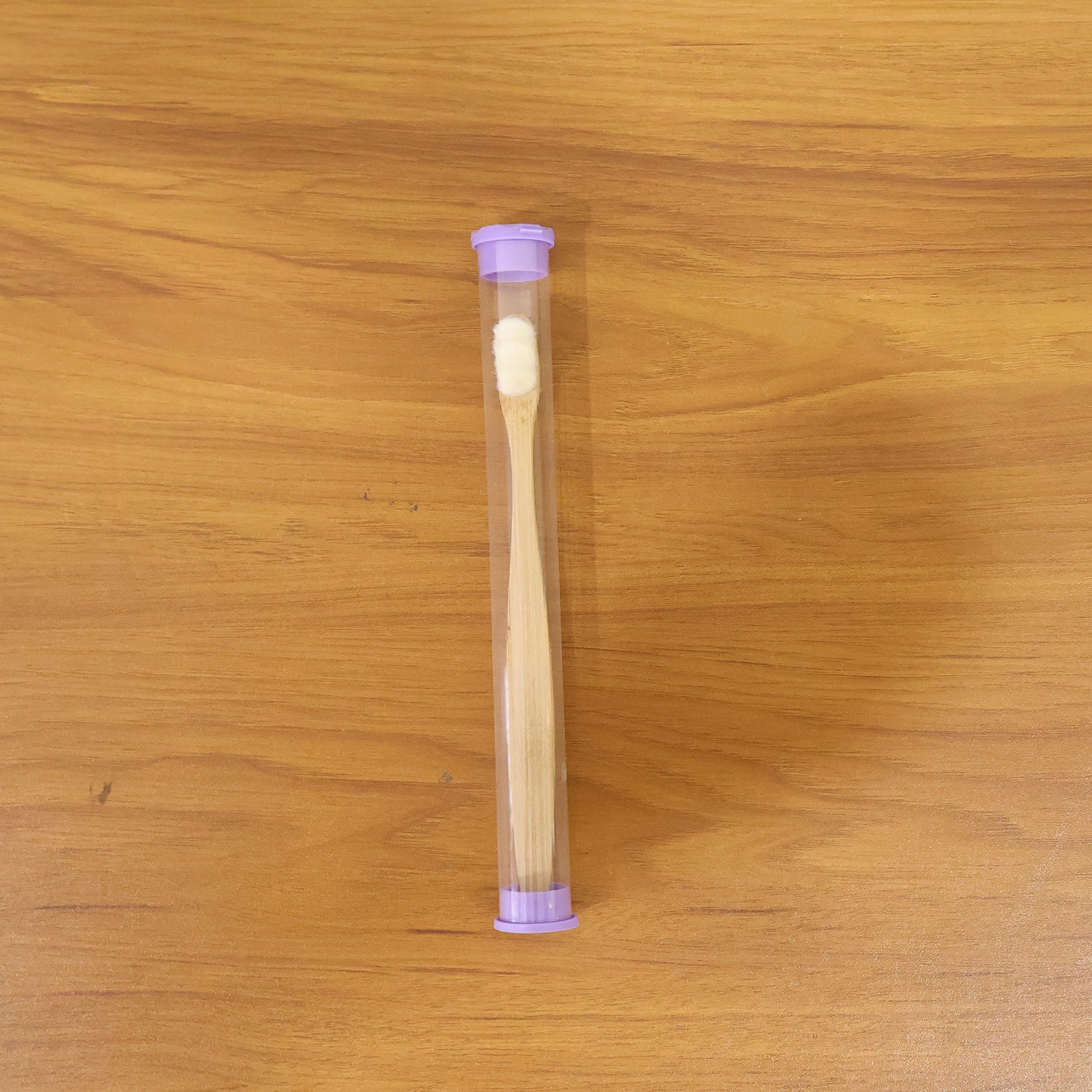 Natural Wooden Handle Tooth Cleaning Brush With Case (1 Pc)