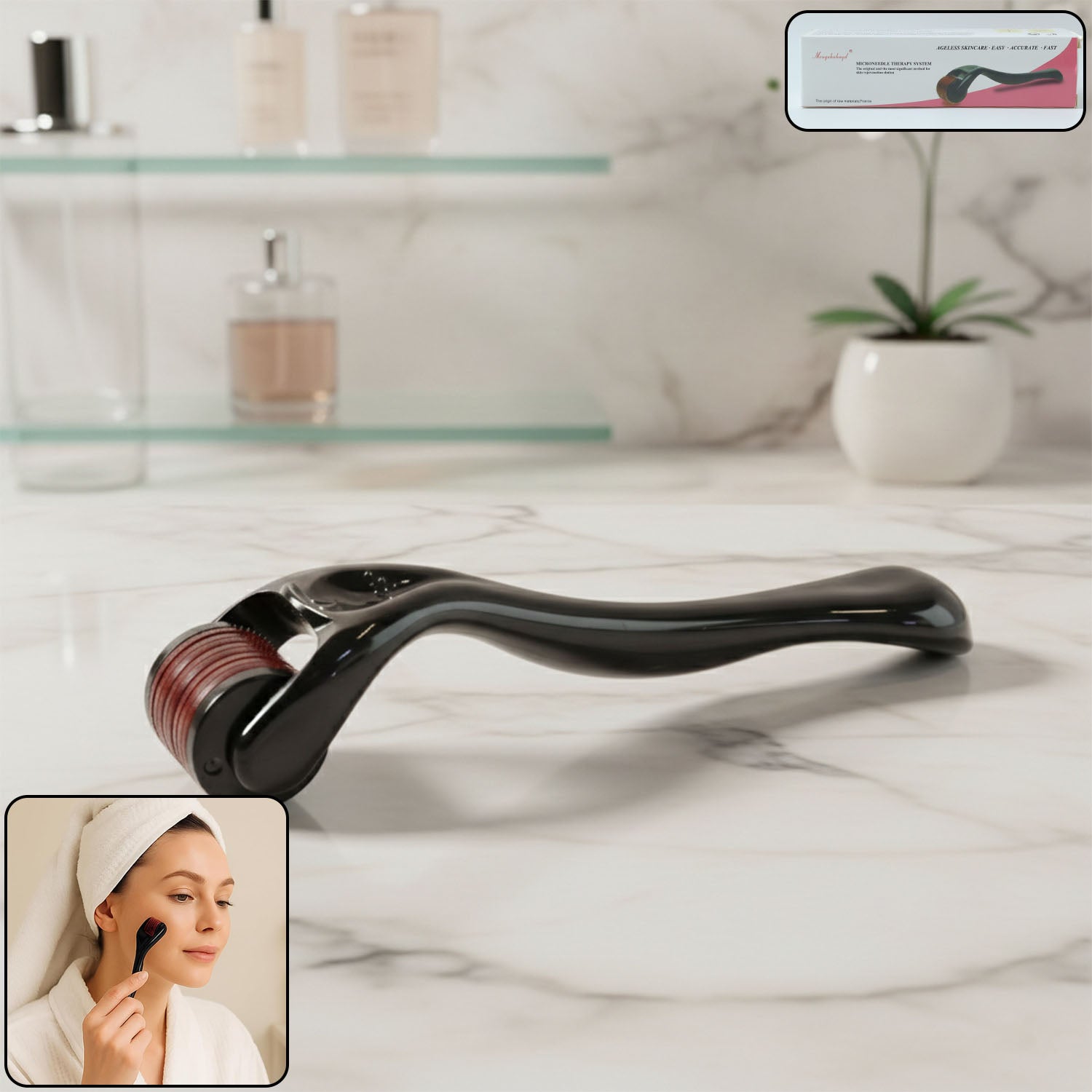 Microneedle Derma Roller For Face (1 Pc 0.5mm)