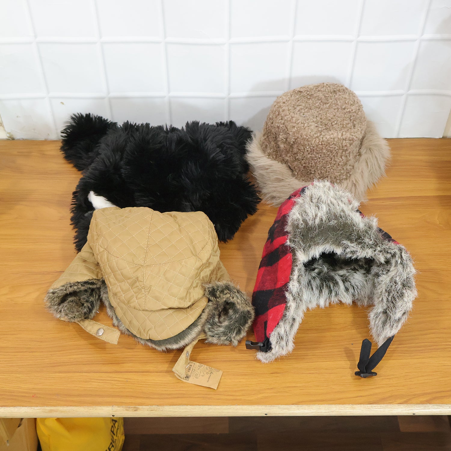Kids Winter Fur Lined Warm Cap With Ear Flap And Stylish (1 Pc Mix Design)