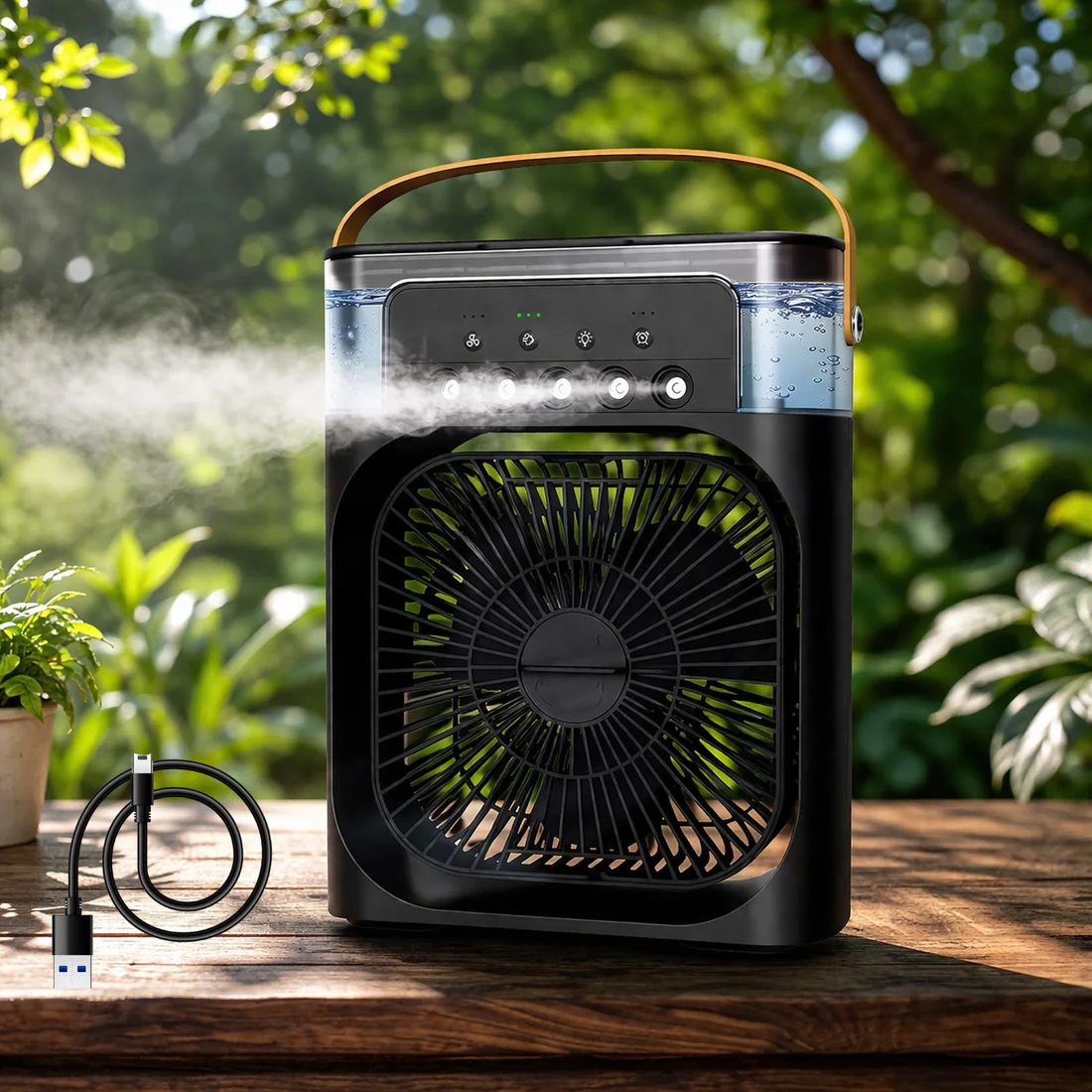 Portable Usb Rechargeable Mini Cooling Fan (1 Pc)