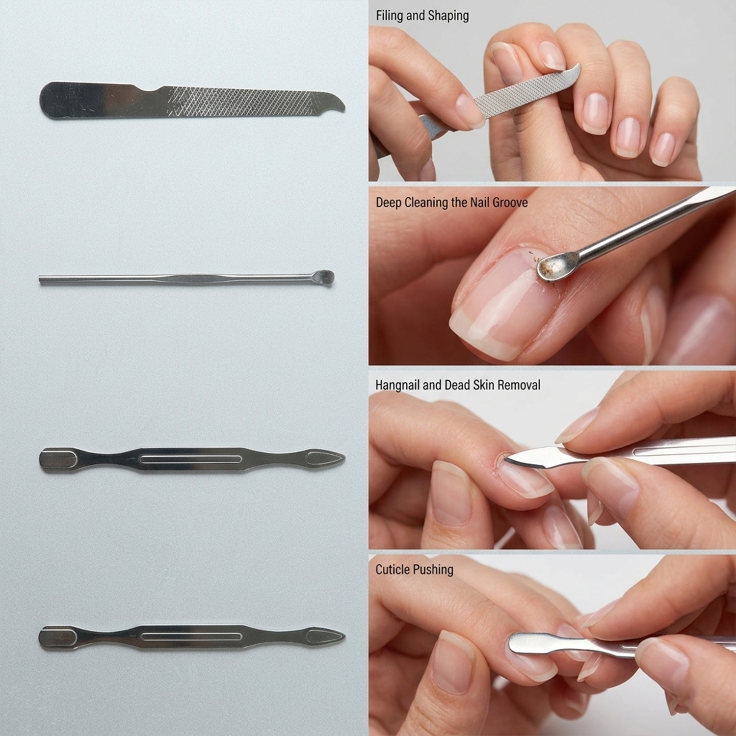 6 In 1 Professional Manicure Pedicure Nail Grooming Kit (1 Set)