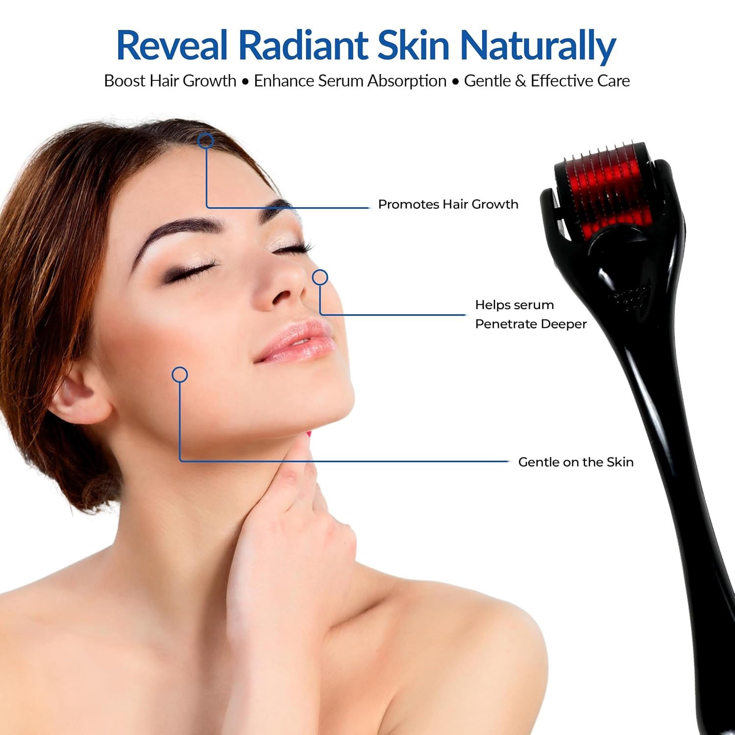 Microneedle Derma Roller For Face (1 Pc 0.5mm)
